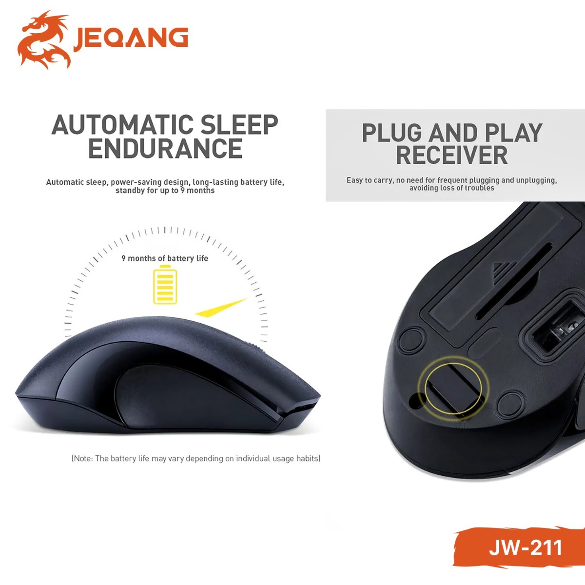 ماوس JEQANG JW-211 لاسلكي