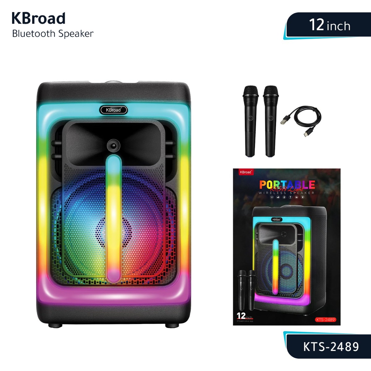 KBroad KTS-2489 Bluetooth Speaker - 12inch