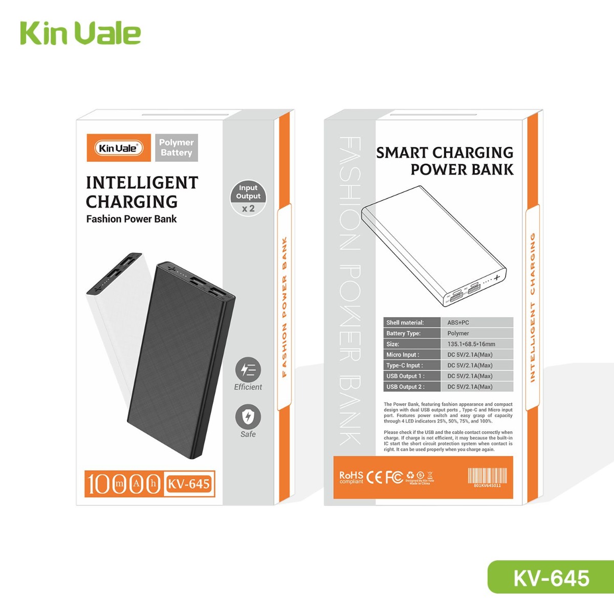 بوربانك KinVale KV-645 10000mAh
