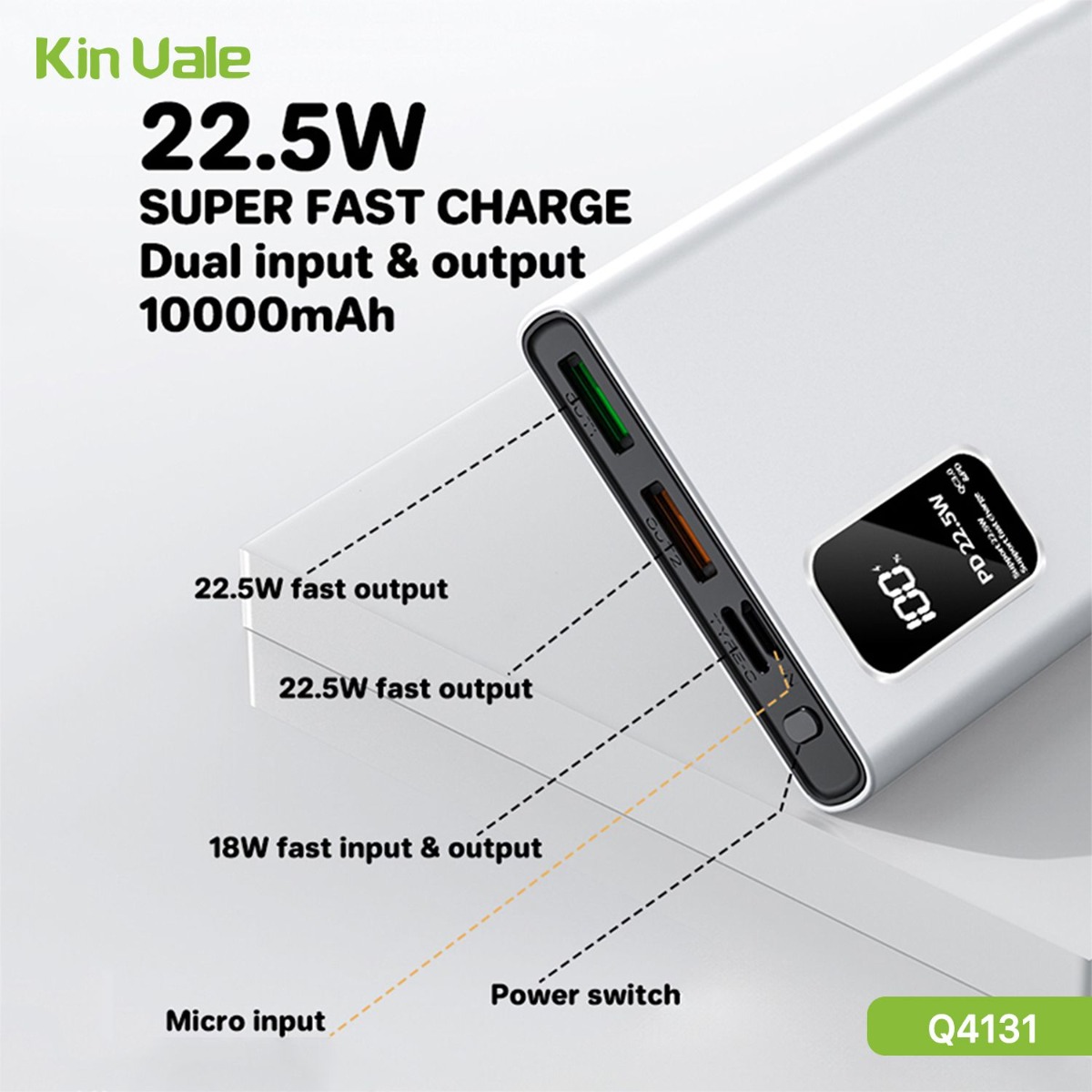 KinVale Q4131 10000mAh PD Power Bank