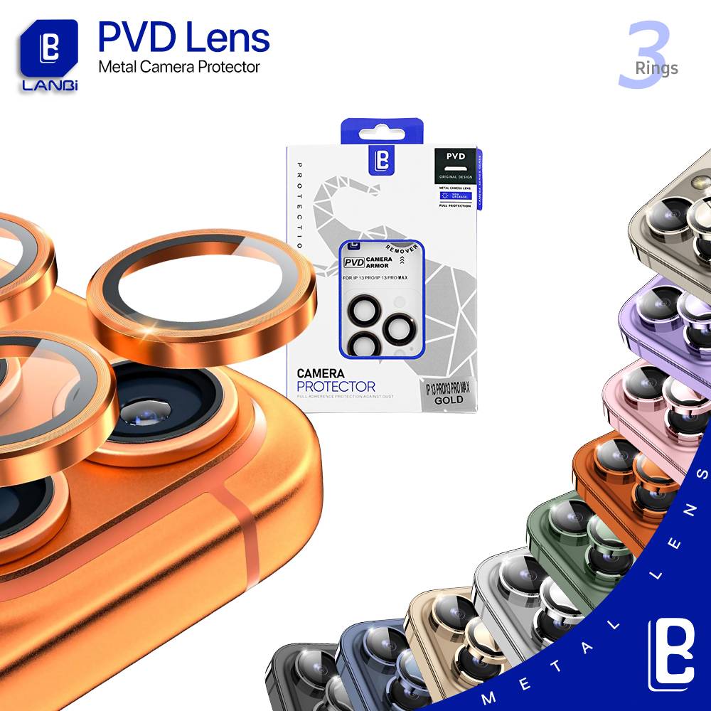 LANBi PVD Metal Camera Lens Protector for iPhone - 3 Rings