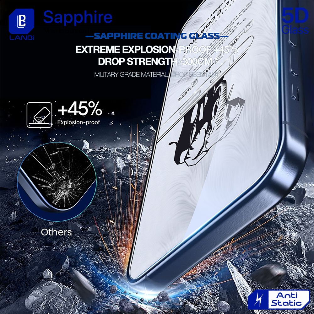 حماية شاشة زجاج LANBi Sapphire 5D