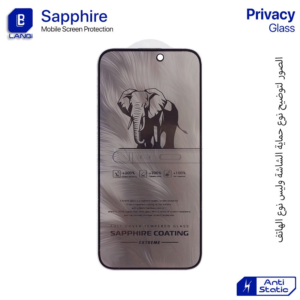 LANBi Sapphire Privacy Glass Screen Protection