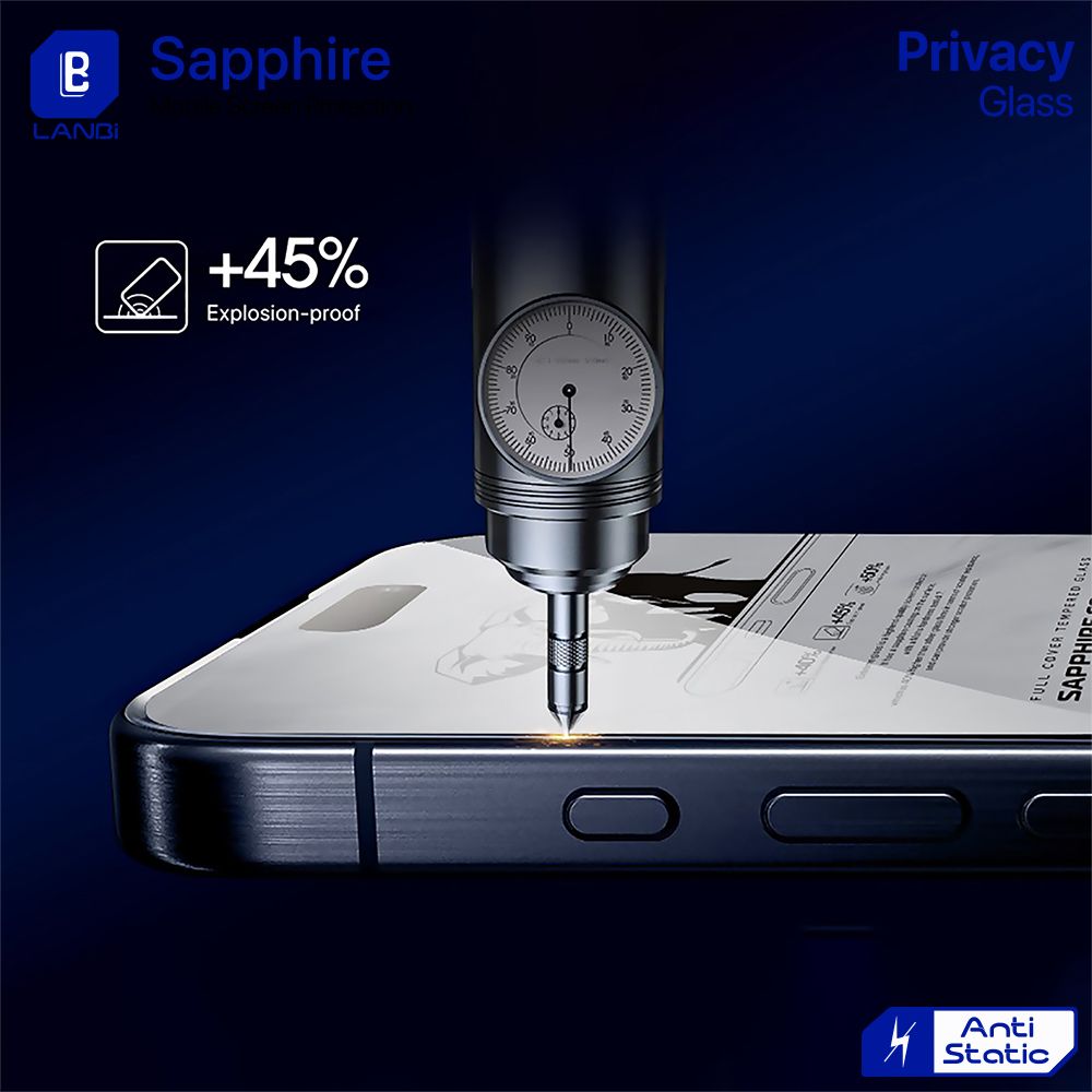 حماية شاشة زجاج LANBi Sapphire الخصوصية