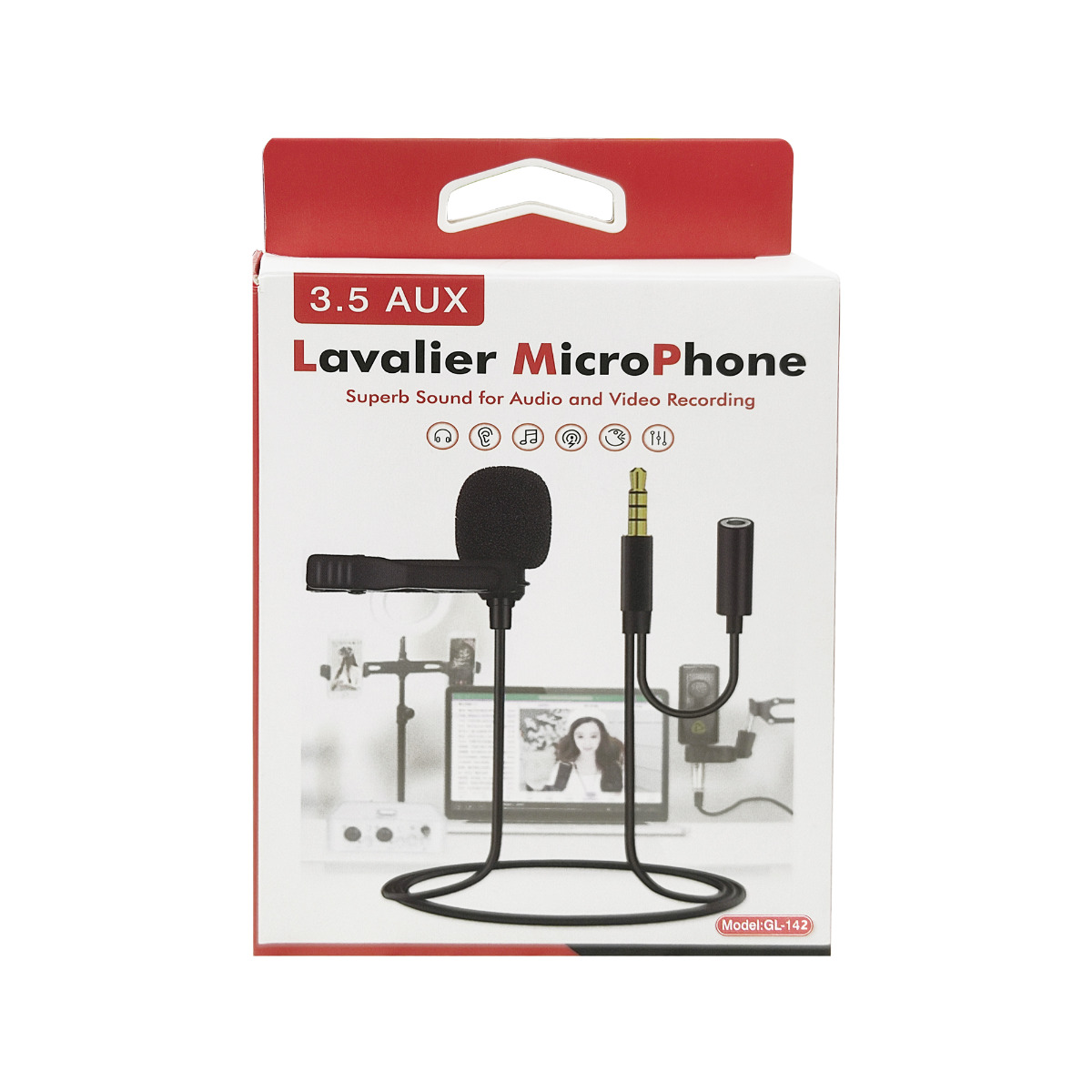 Lavalier GL-142 Microphone
مايكروفون مايك جوال لافالير 
GL-142
GL 142
GL142