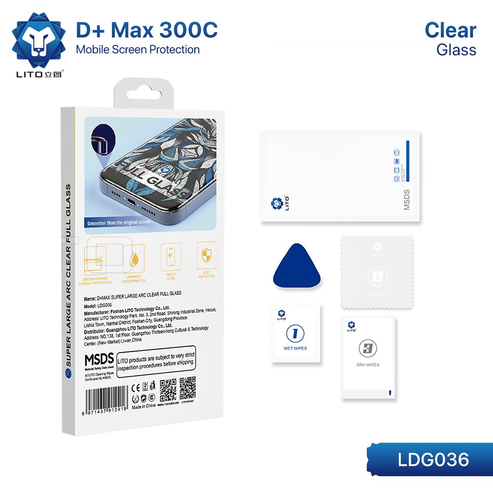 حماية شاشة زجاج LITO D+ Max 300C Clear لأجهزة آيفون