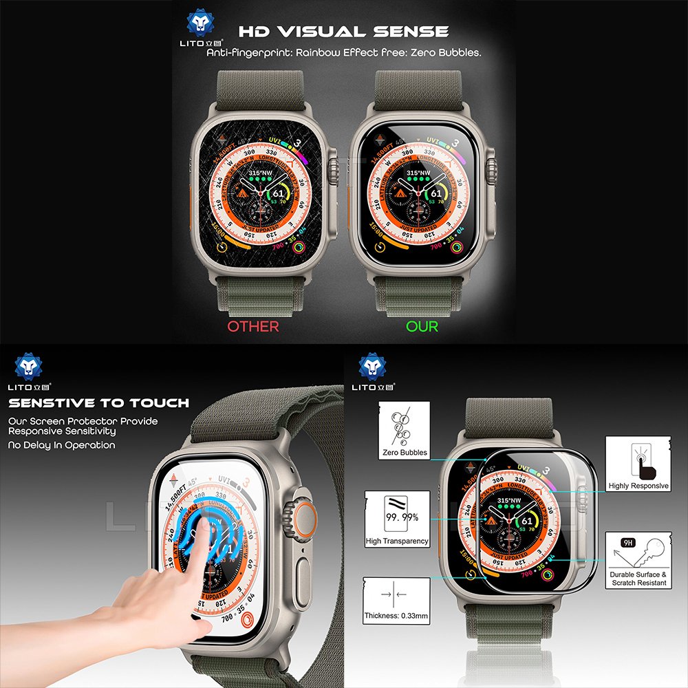 LITO S+ 2.5D Glass Ultra Watch Screen Protection - 49mm