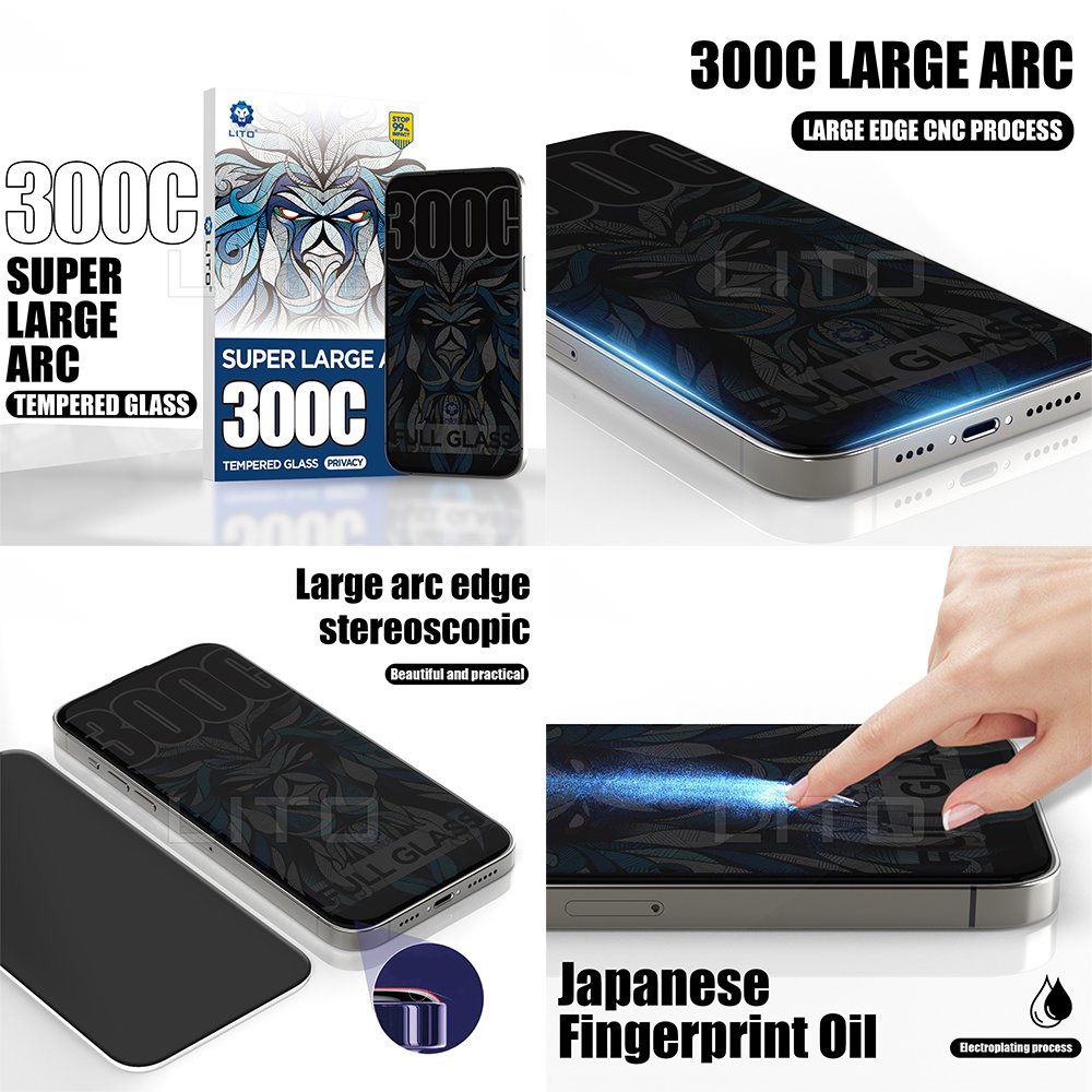 LITO D+ Max 300C Privacy Glass Screen Protection For iPhone
