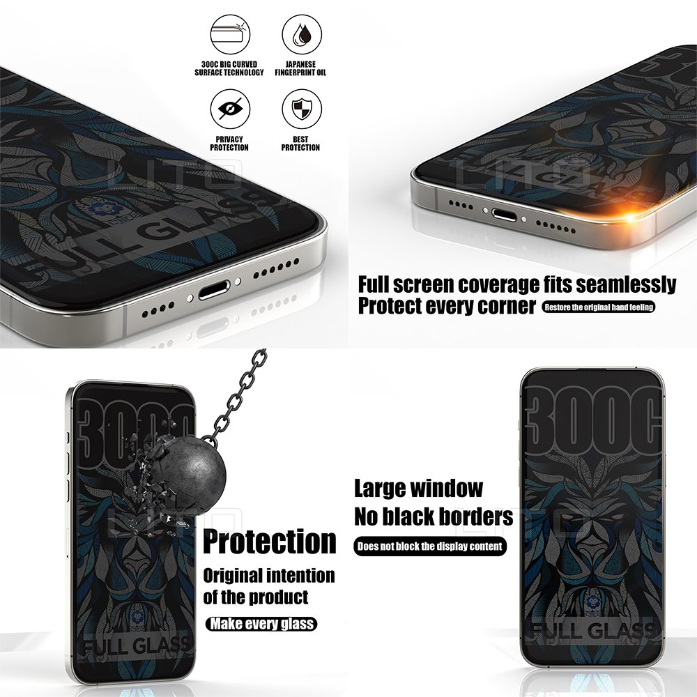 LITO D+ Max 300C Privacy Glass Screen Protection For iPhone