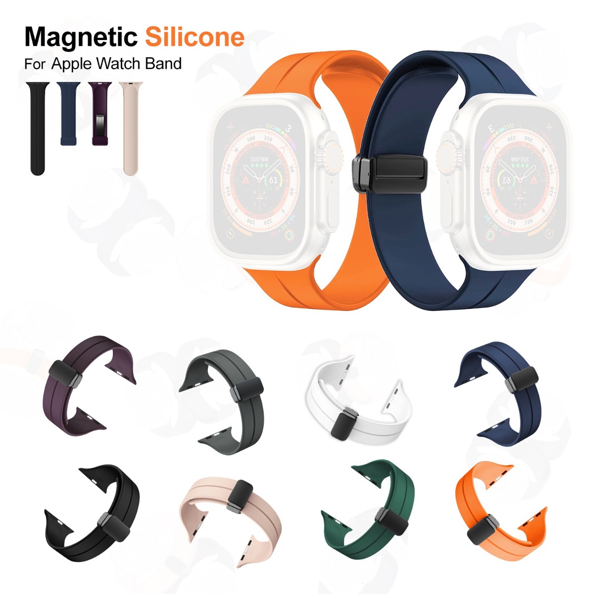 Magnetic Silicone Apple Watch Band