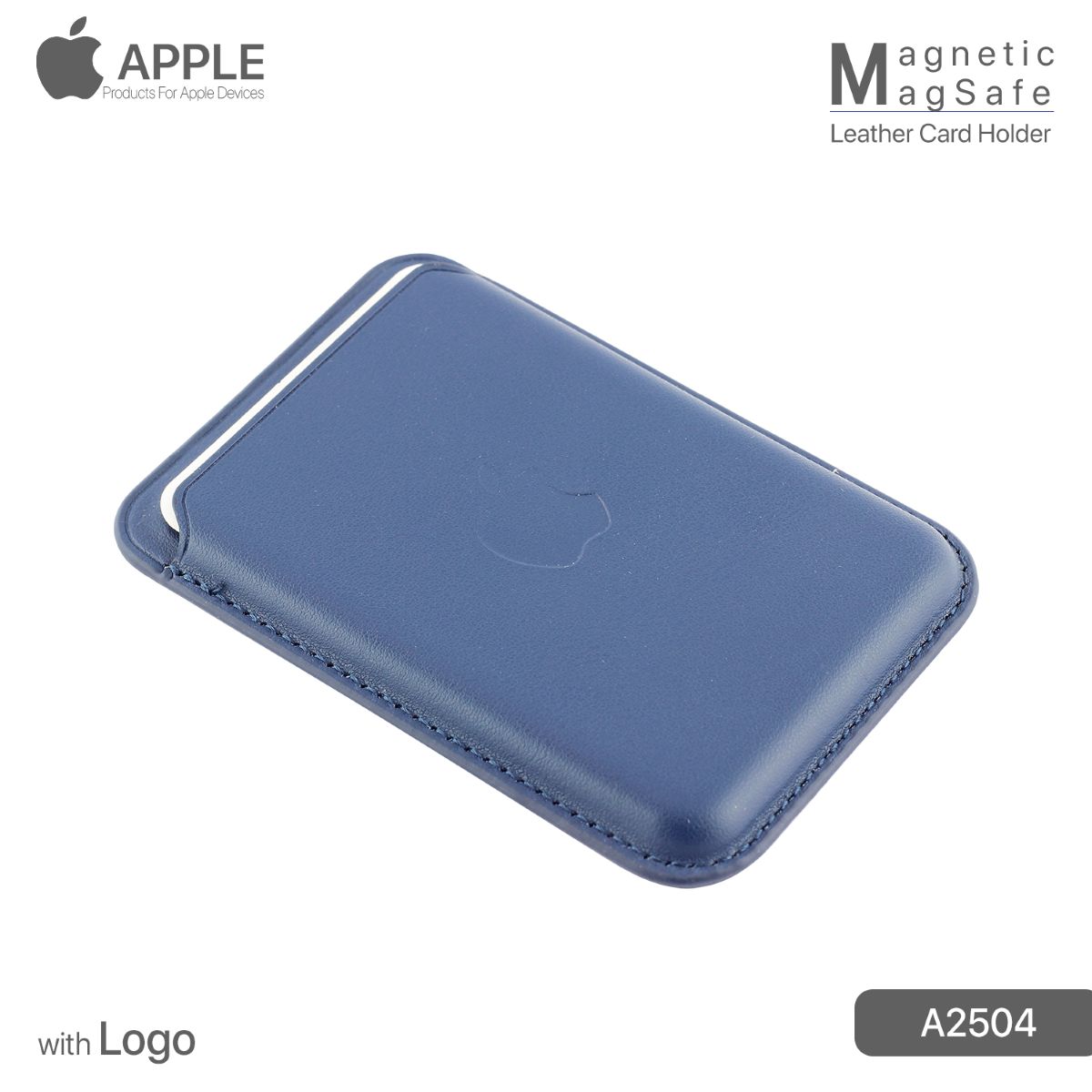 حافظة بطاقات MagSafe جلدية مع لوجو