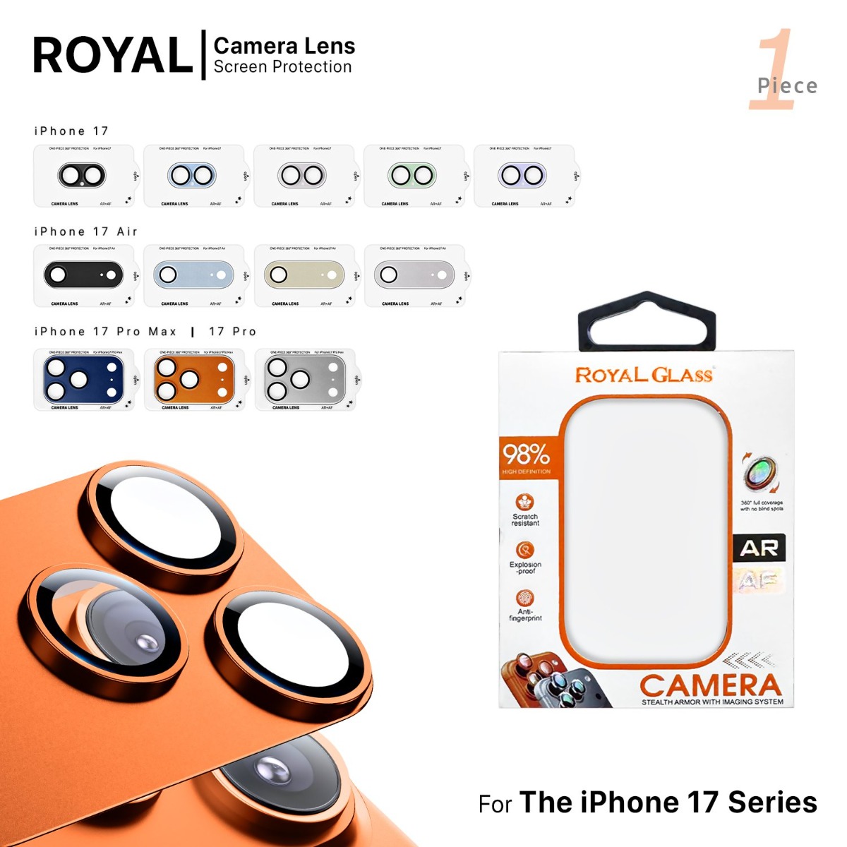 ROYAL Camera Lens Protector For iPhone - 1 Piece