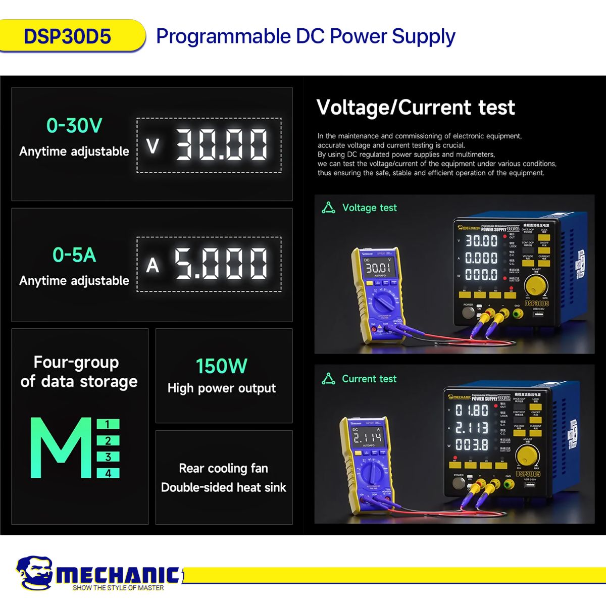 MECHANIC DSP30D5 Programmable DC Power Supply