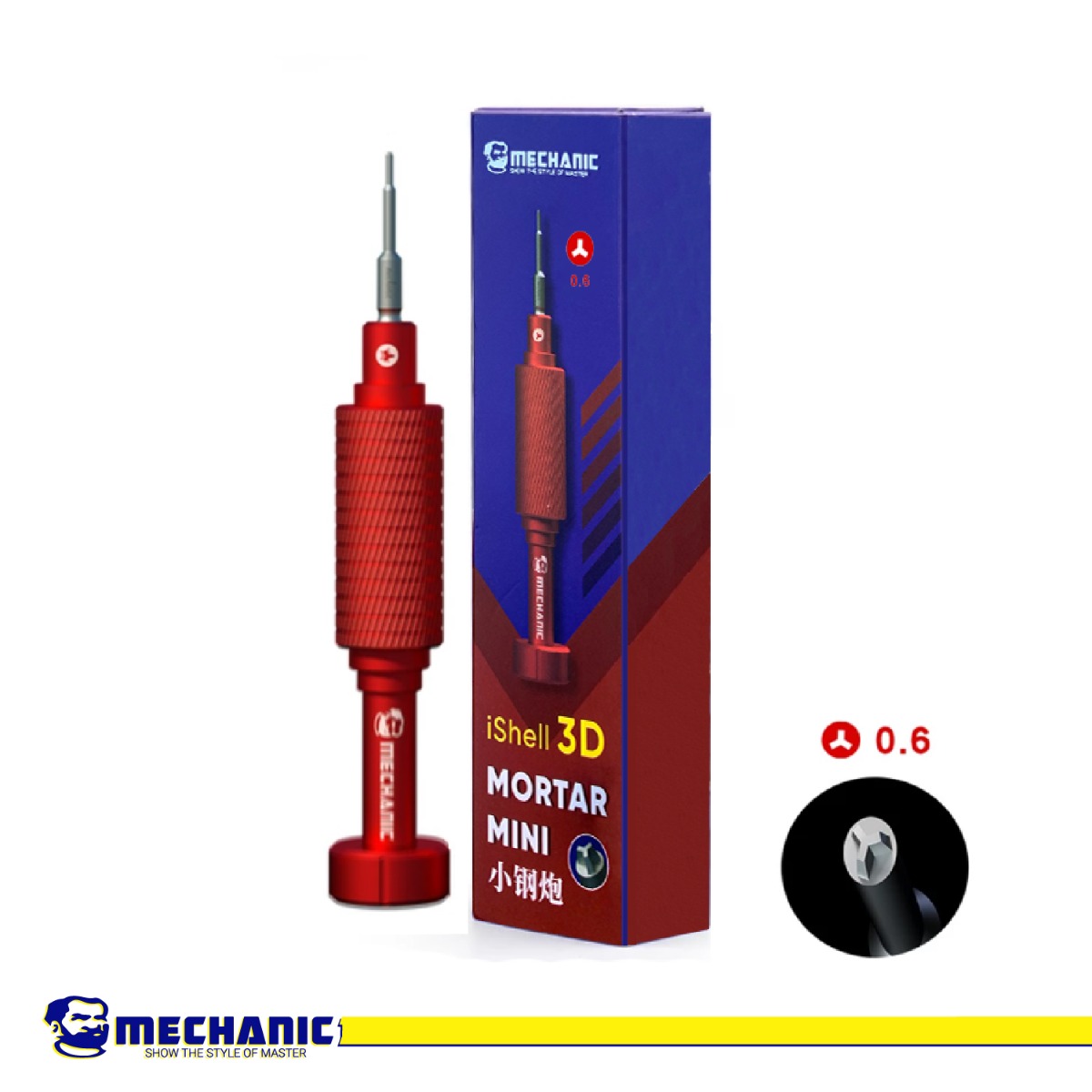مفك براغي ((Y) 0.6) MECHANIC iShell 3D لصيانة الموبايل