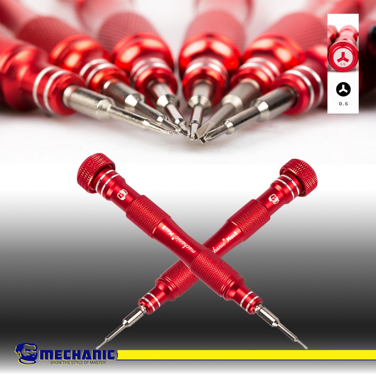 مفك براغي MECHANIC Max8 (0.6 (Y)) لصيانة الموبايل