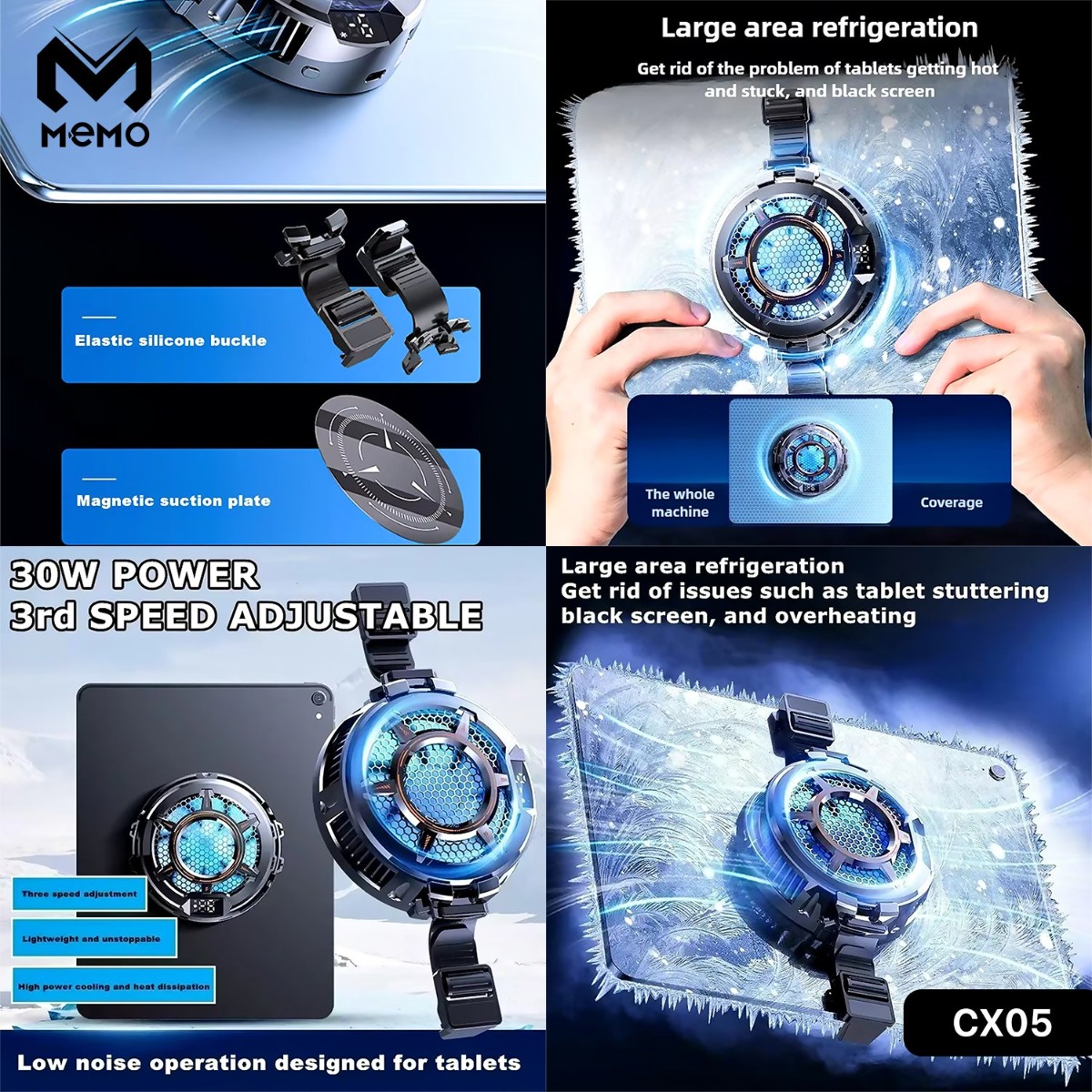 MEMO CX05 Magnetic Cooling Fan For Gaming Tablet