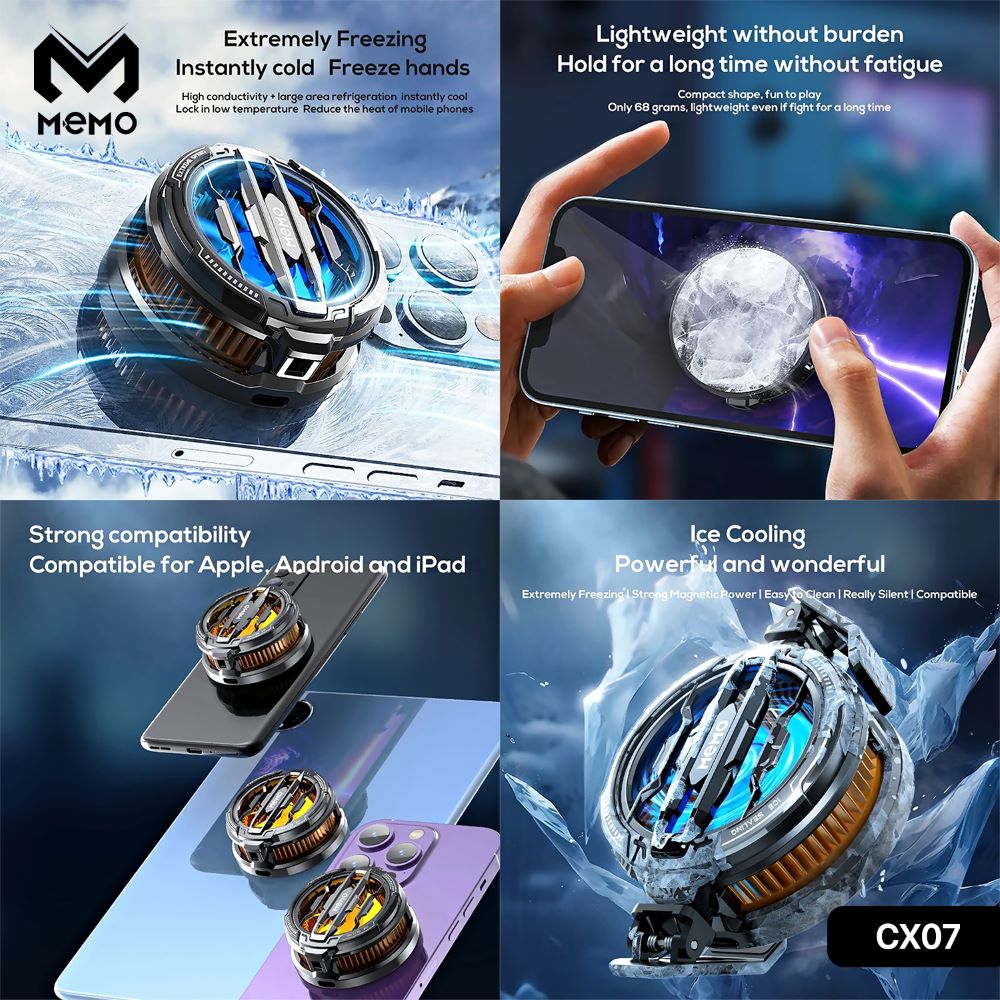 مروحة تبريد MEMO CX07 لألعاب الموبايل