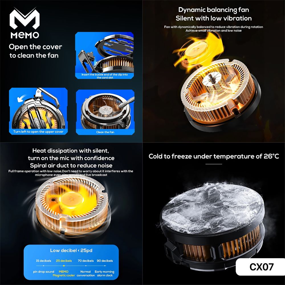 MEMO CX07 Cooling Fan For Gaming Mobile