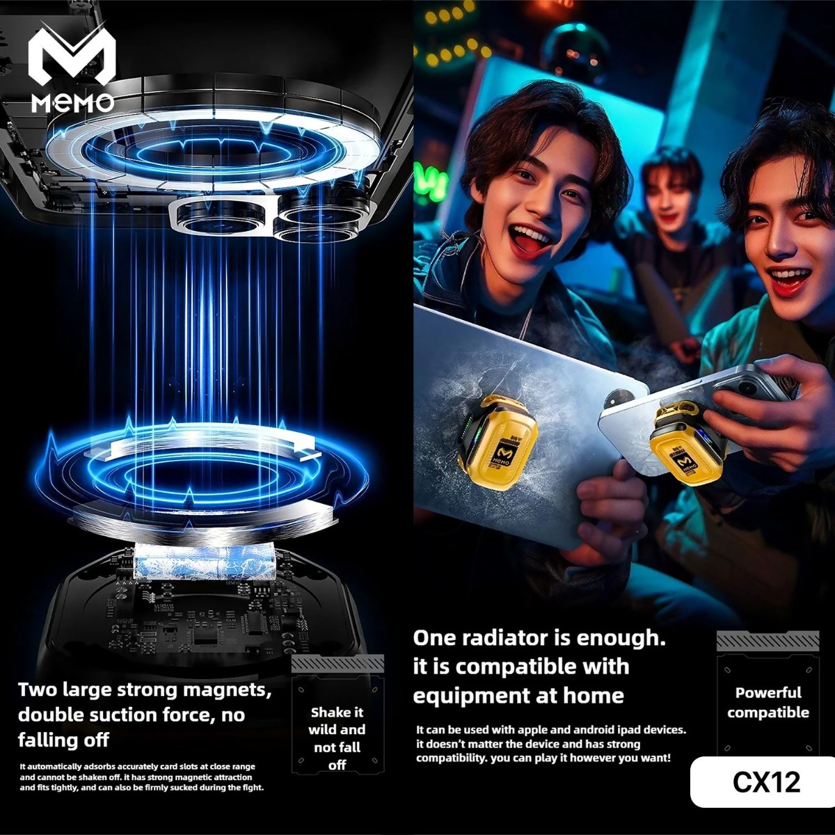 MEMO CX12 Cooling Fan For Gaming Mobile