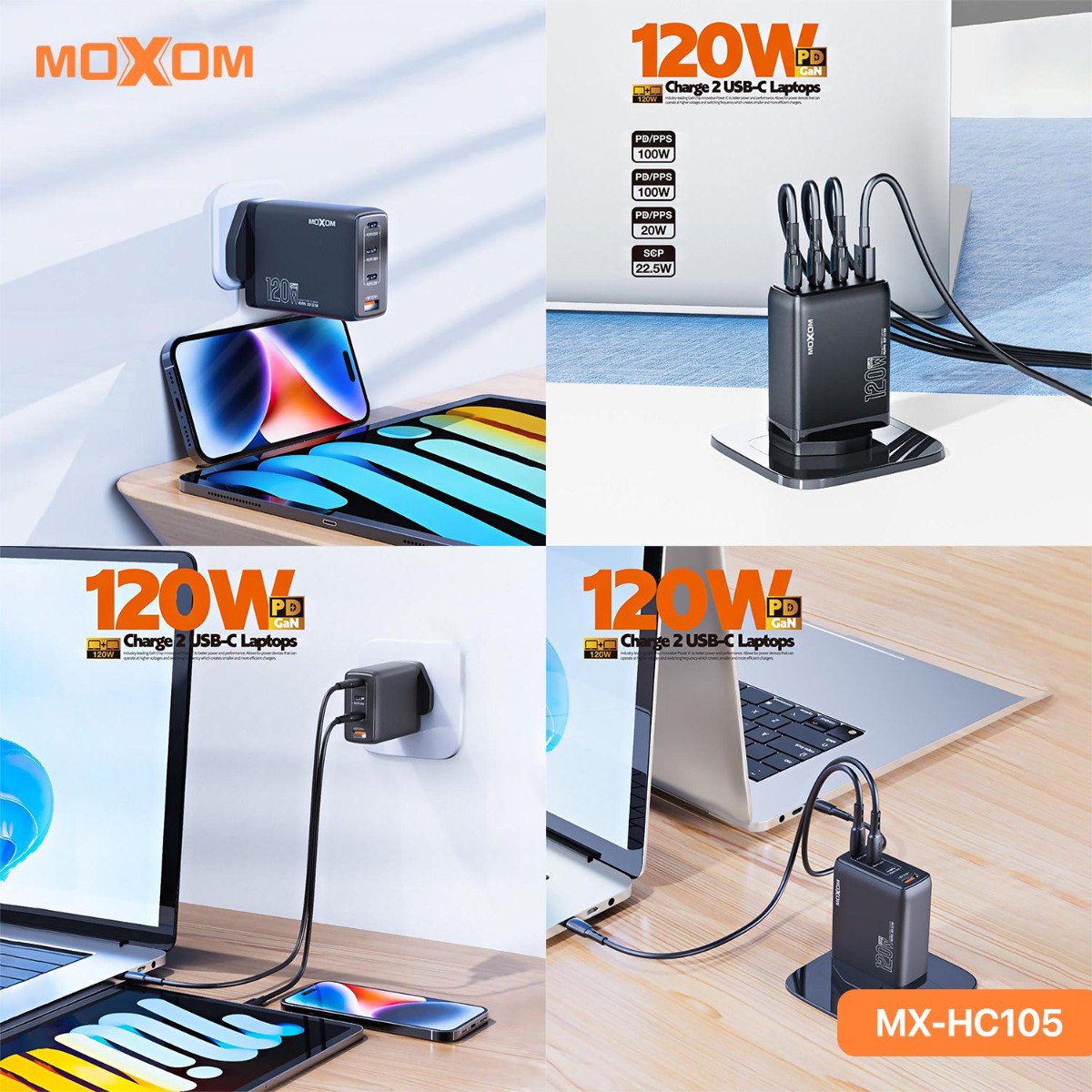MOXOM MX-HC105 120W PD Charger