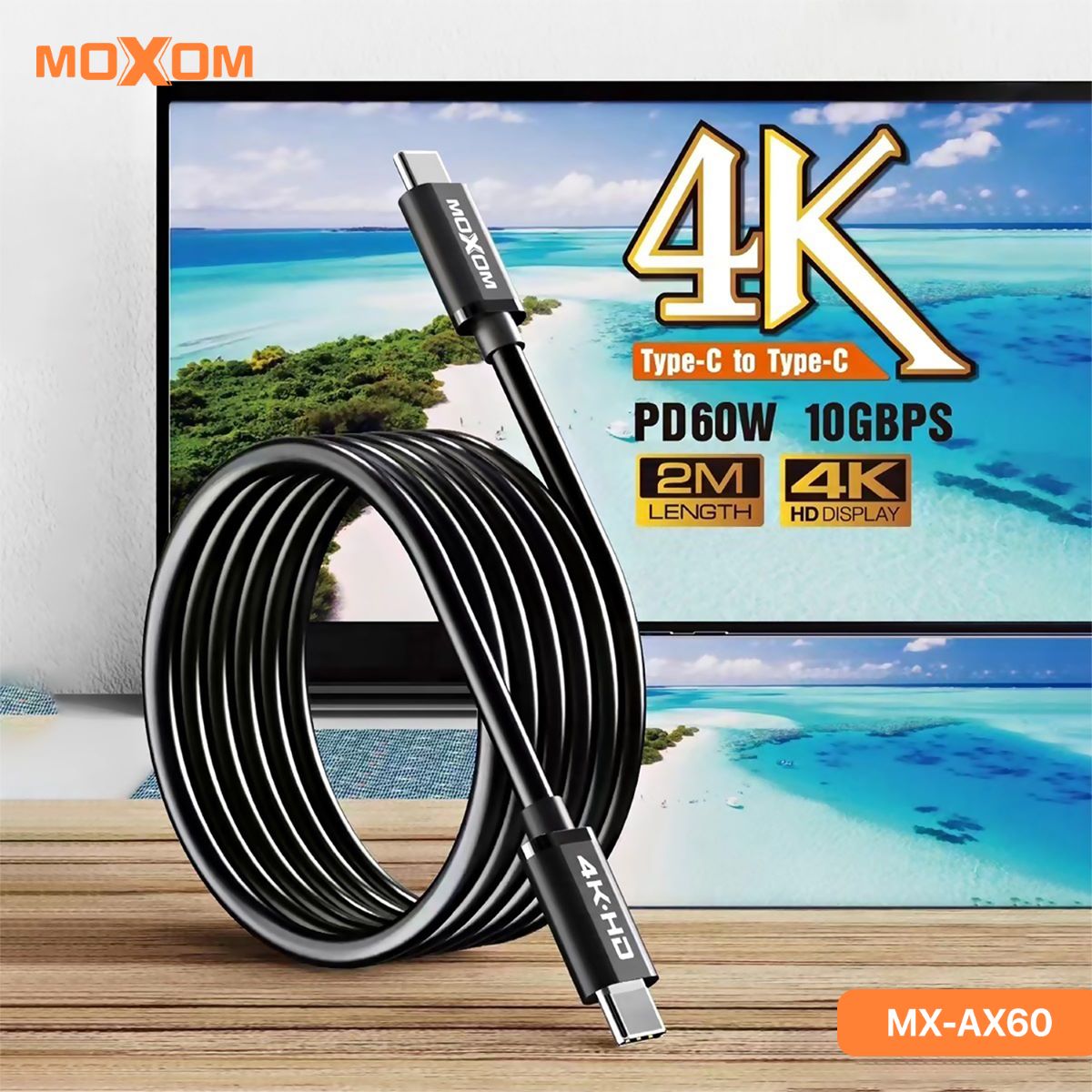 MOXOM MX-AX60 60W PD 4K 2m Cable