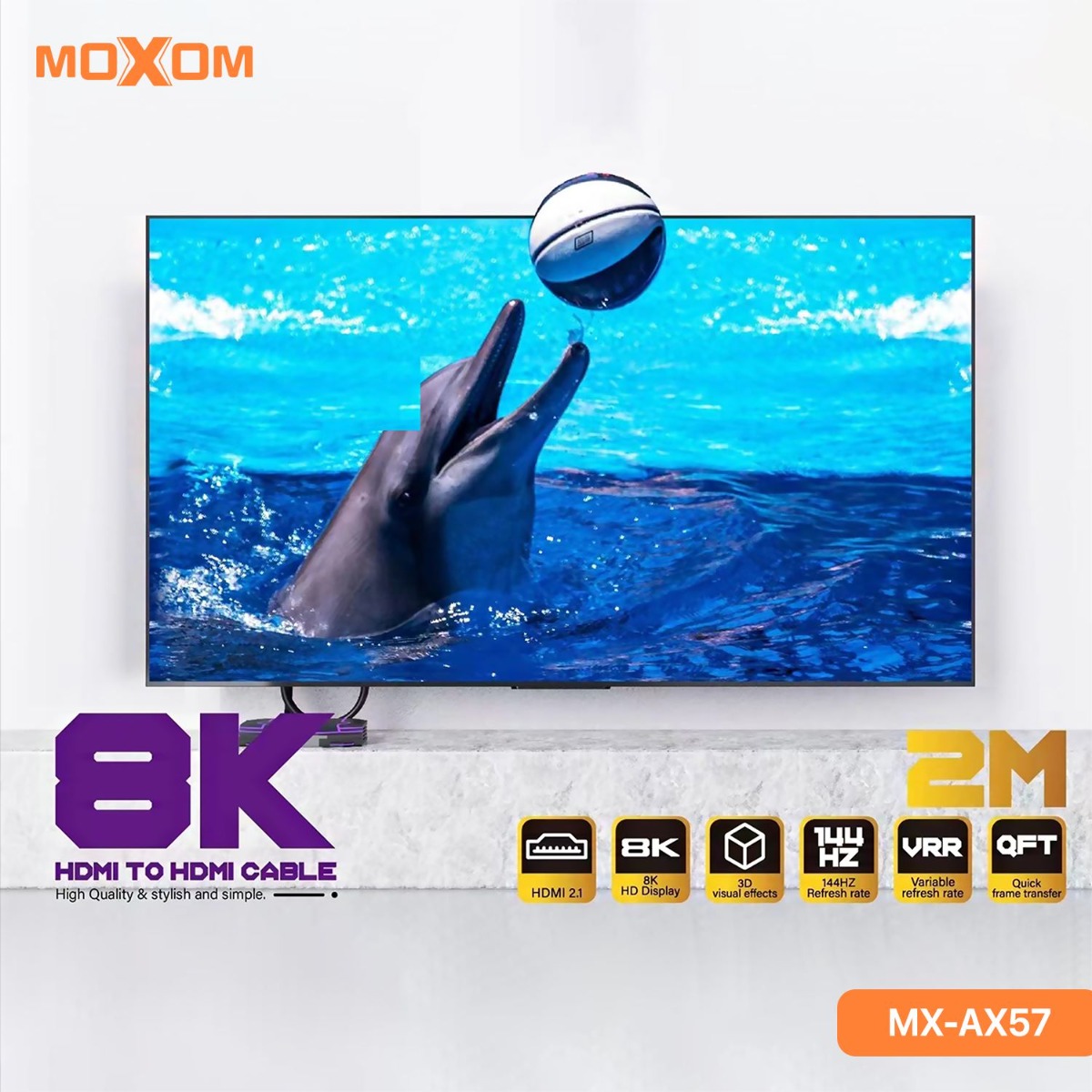 MOXOM MX-AX57 8K 2m HDMI Cable
