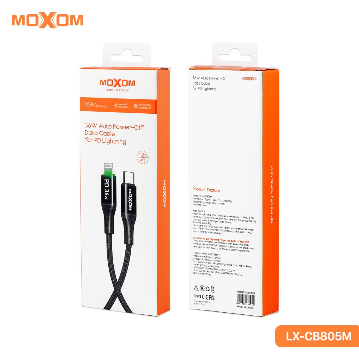 كيبل موكسوم LX-CB805M 36W PD