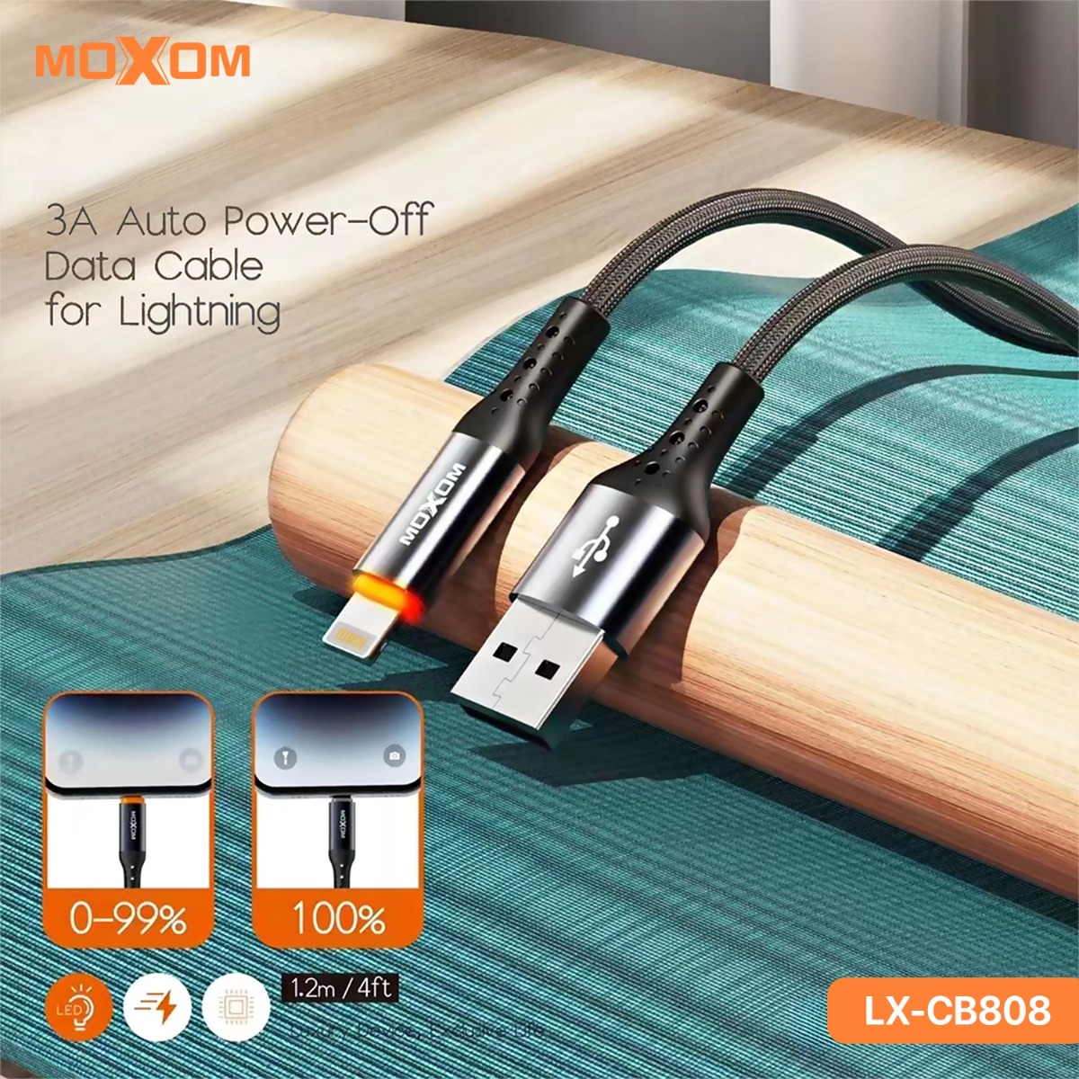 MOXOM LX-CB808M 3A Cable