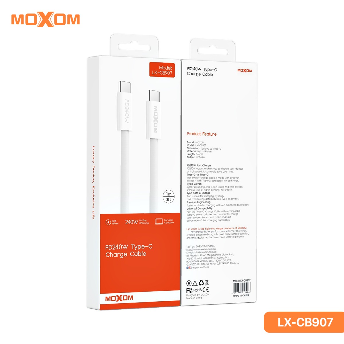 MOXOM LX-CB907 240W PD Cable