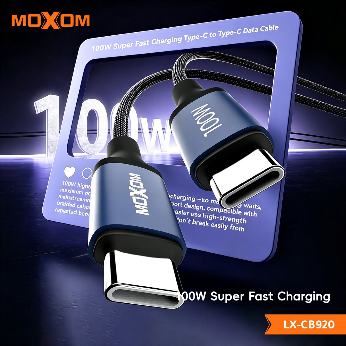 كيبل موكسوم LX-CB920 100W PD Type-C