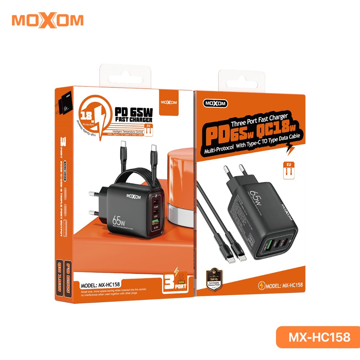 شاحن موكسوم MX-HC158 65W PD