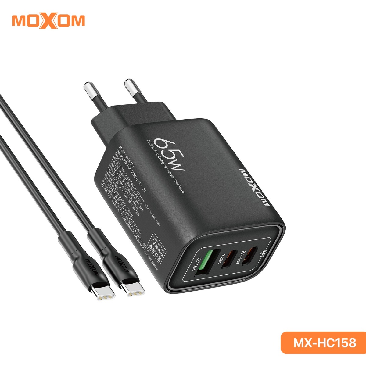 شاحن موكسوم MX-HC158 65W PD