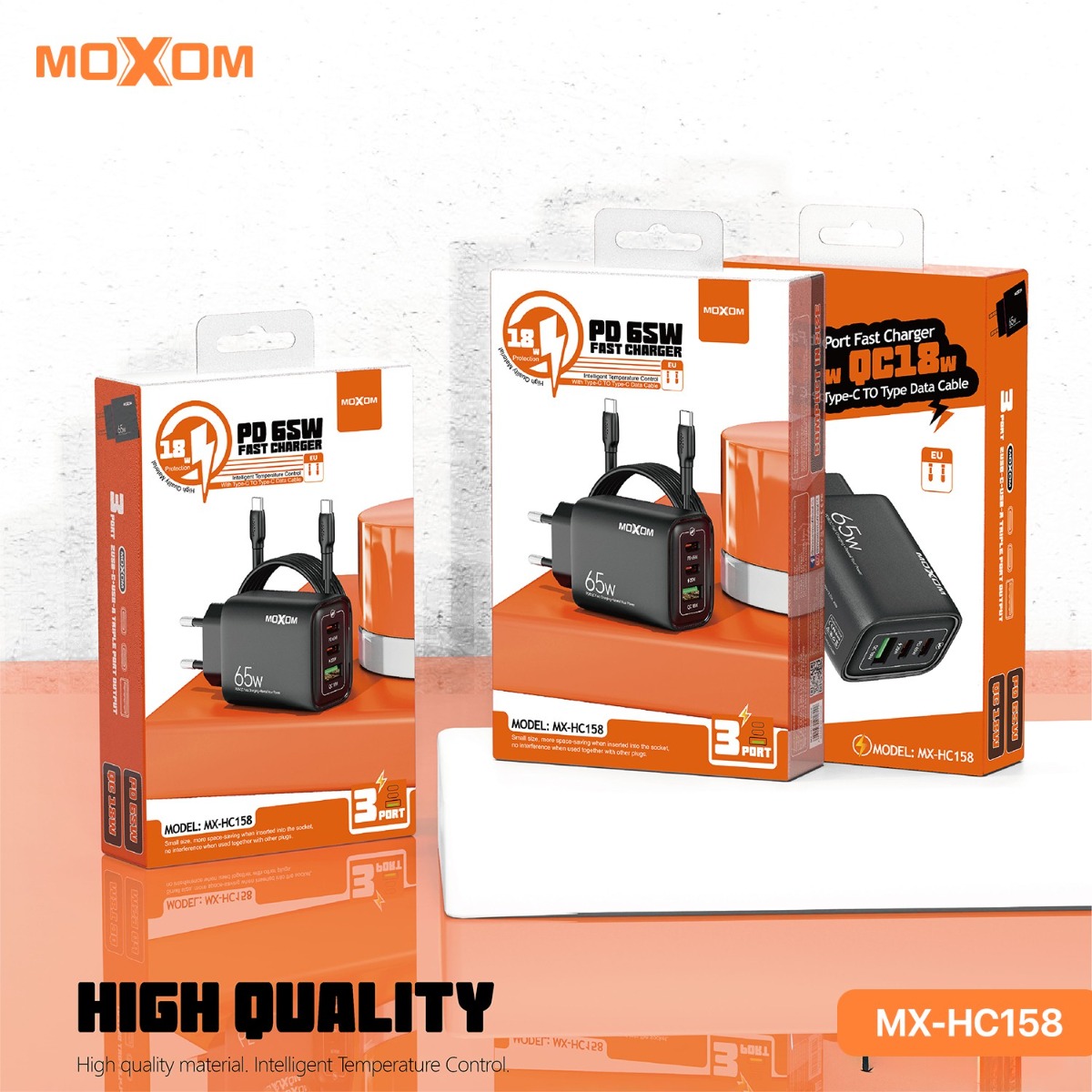 شاحن موكسوم MX-HC158 65W PD