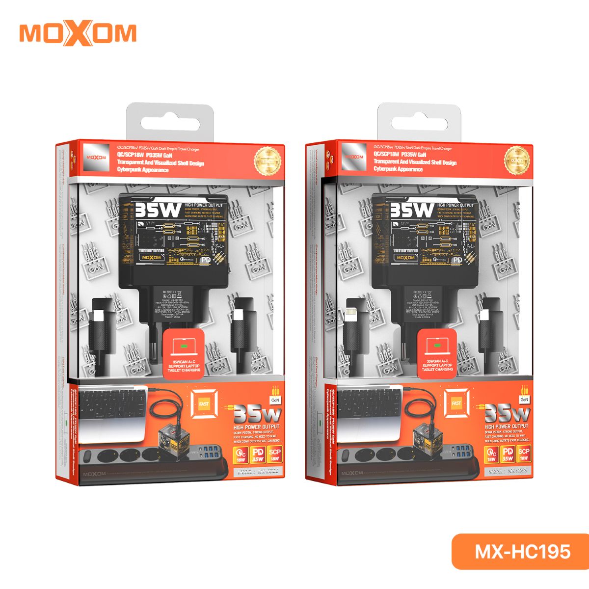شاحن موكسوم MX-HC195 35W PD