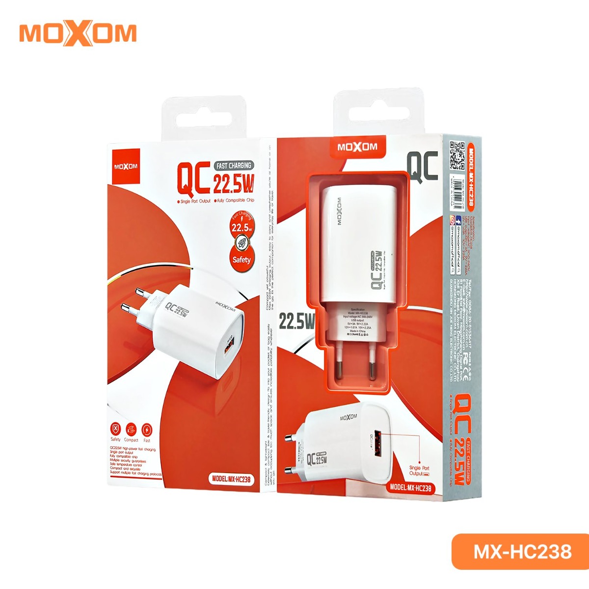 شاحن موكسوم MX-HC238 22.5W