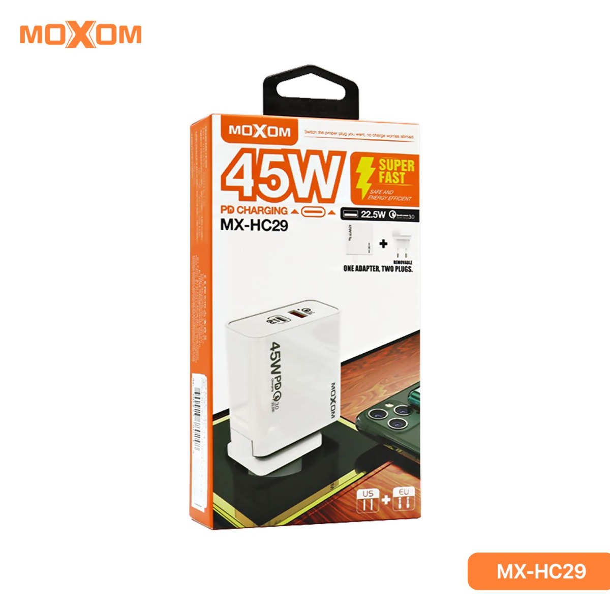 شاحن موكسوم MX-HC29 45W PD