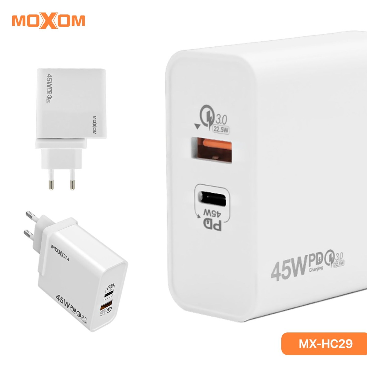 شاحن موكسوم MX-HC29 45W PD