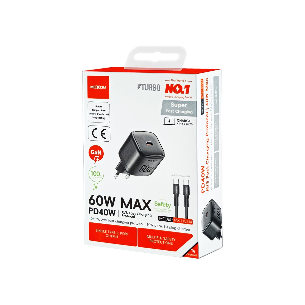 MOXOM MX-HC314 40W PD & 60W AVS Charger