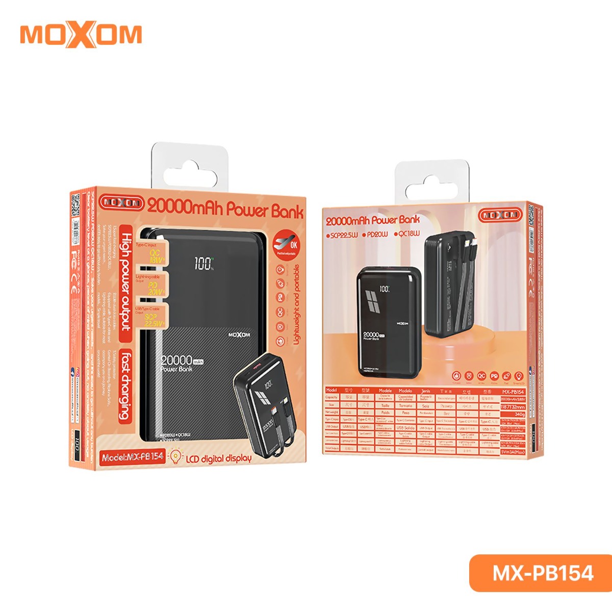 MOXOM MX-PB154 20000mAh Power Bank