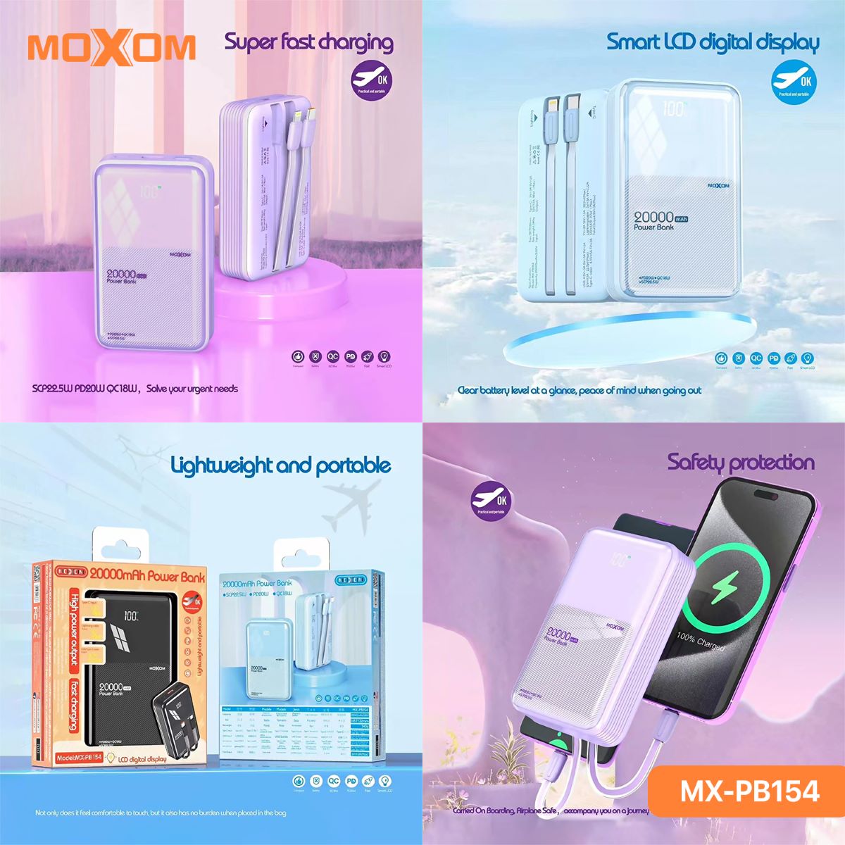 MOXOM MX-PB154 20000mAh Power Bank