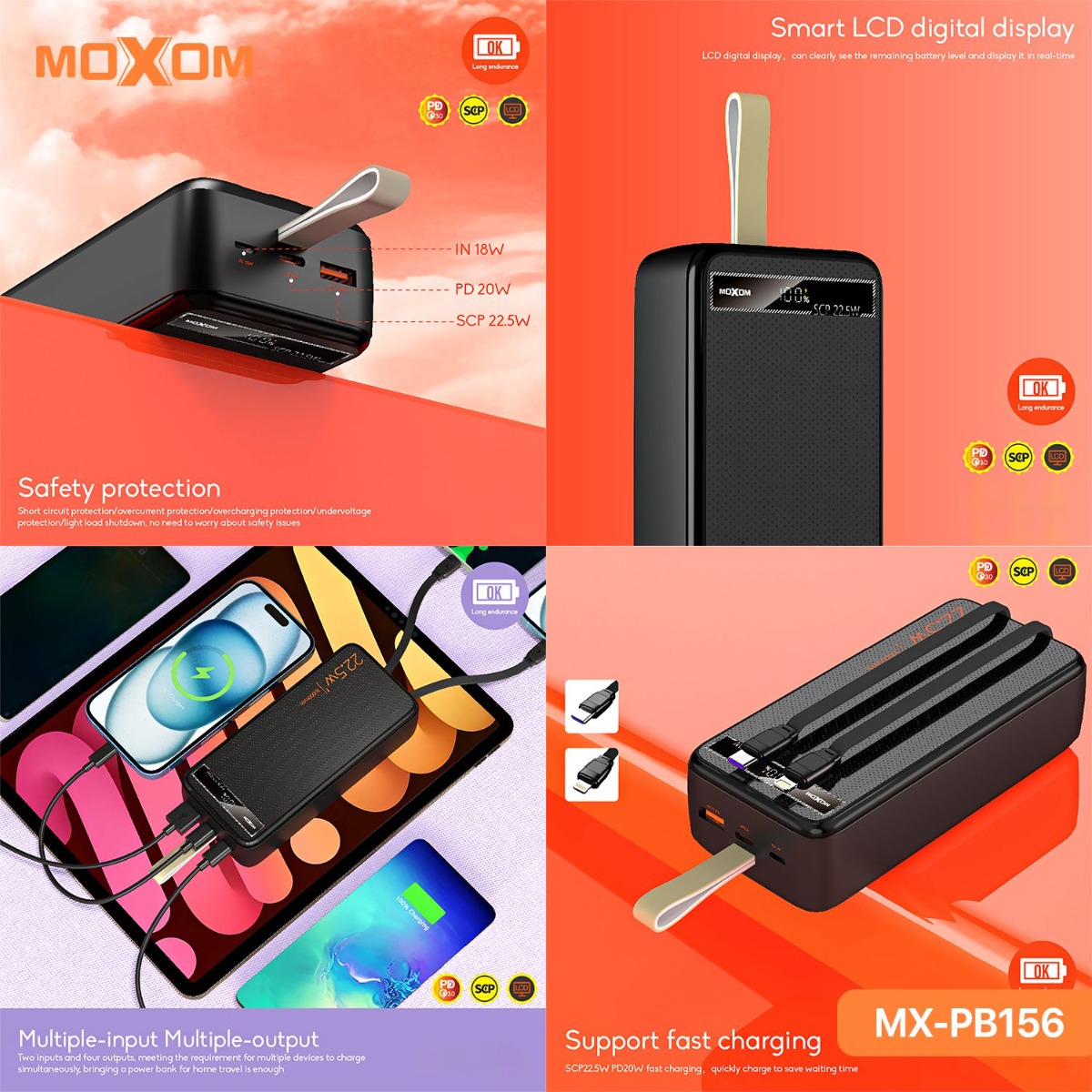 بوربانك موكسوم MX-PB156 30000mAh