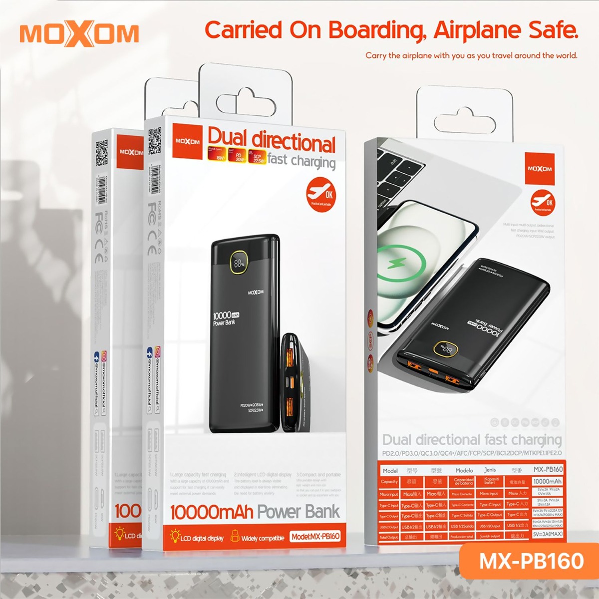 MOXOM MX-PB160 10000mAh PD Power Bank
