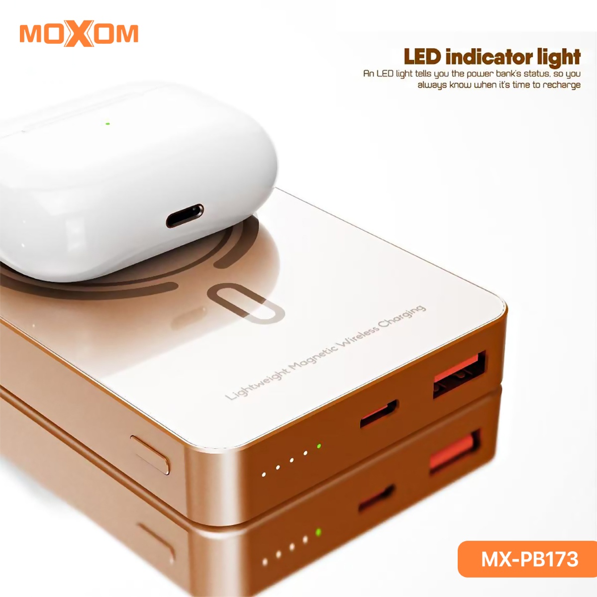 بوربانك موكسوم MX-Pb173 WL 10000mAh PD مع MagSafe