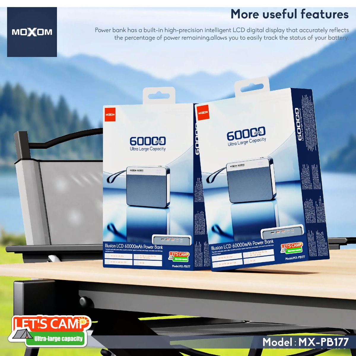 MOXOM MX-PB177 60000mAh Power Bank
