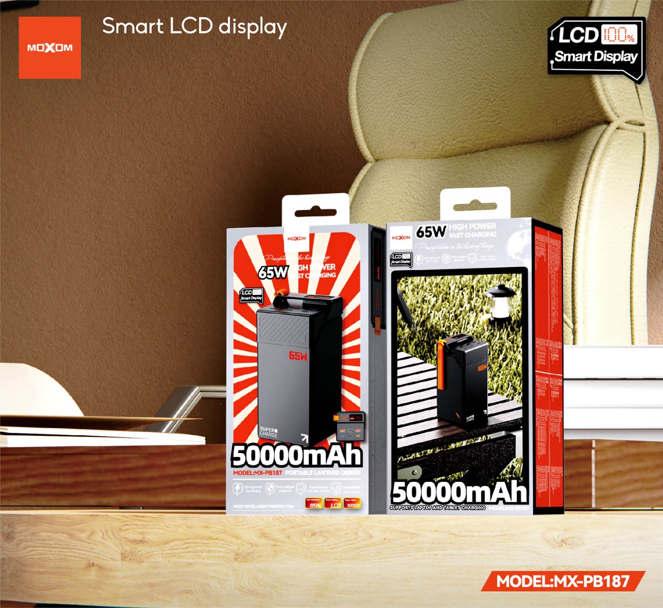 MOXOM MX-PB187 50000mAh 65W Power Bank