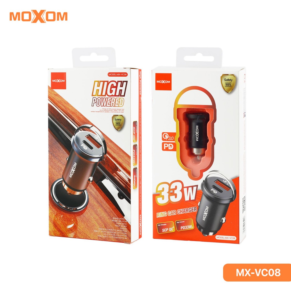 شاحن سيارة موكسوم MX-VC08 PD