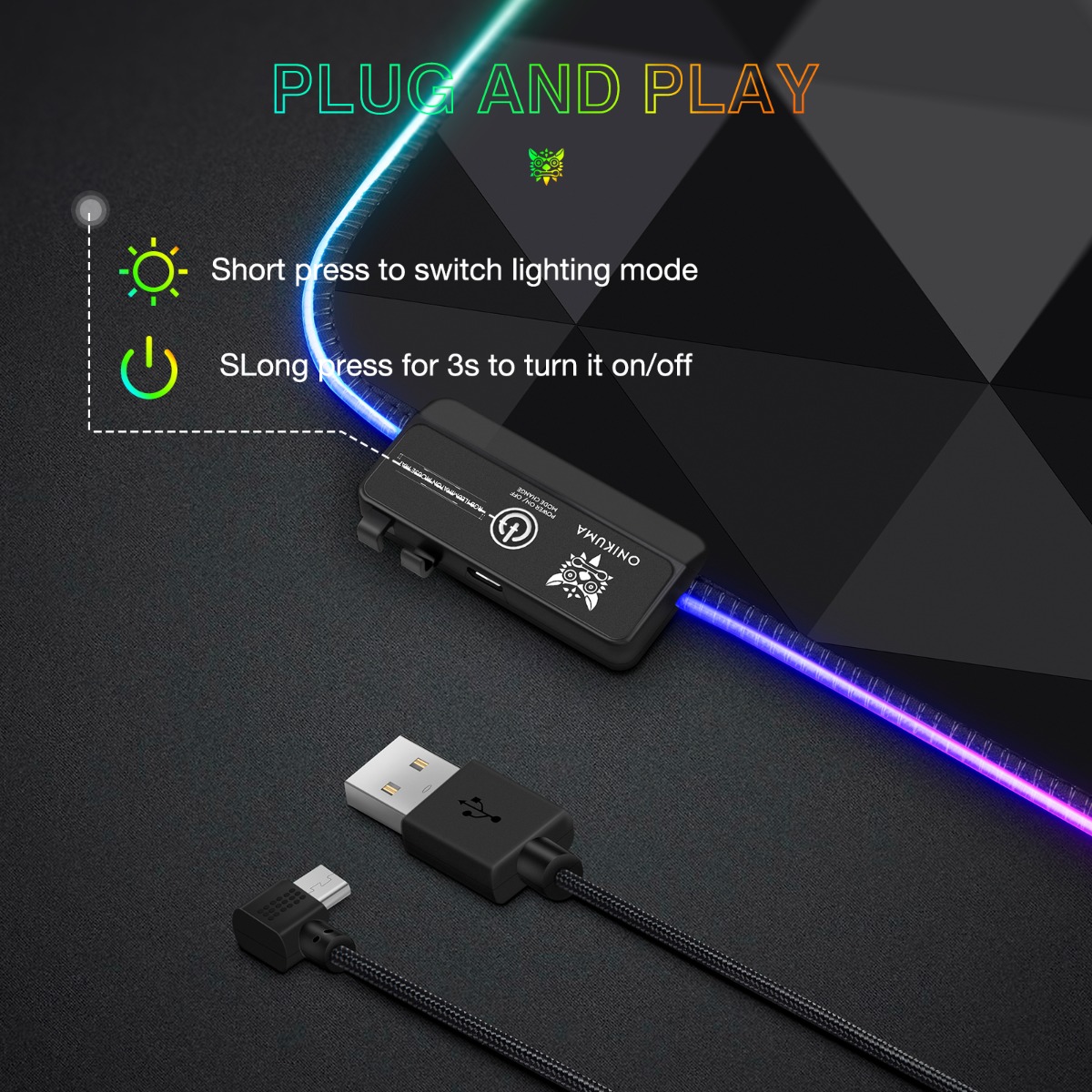 ONIKUMA MP006 Gaming Mouse & Keyboard Pad