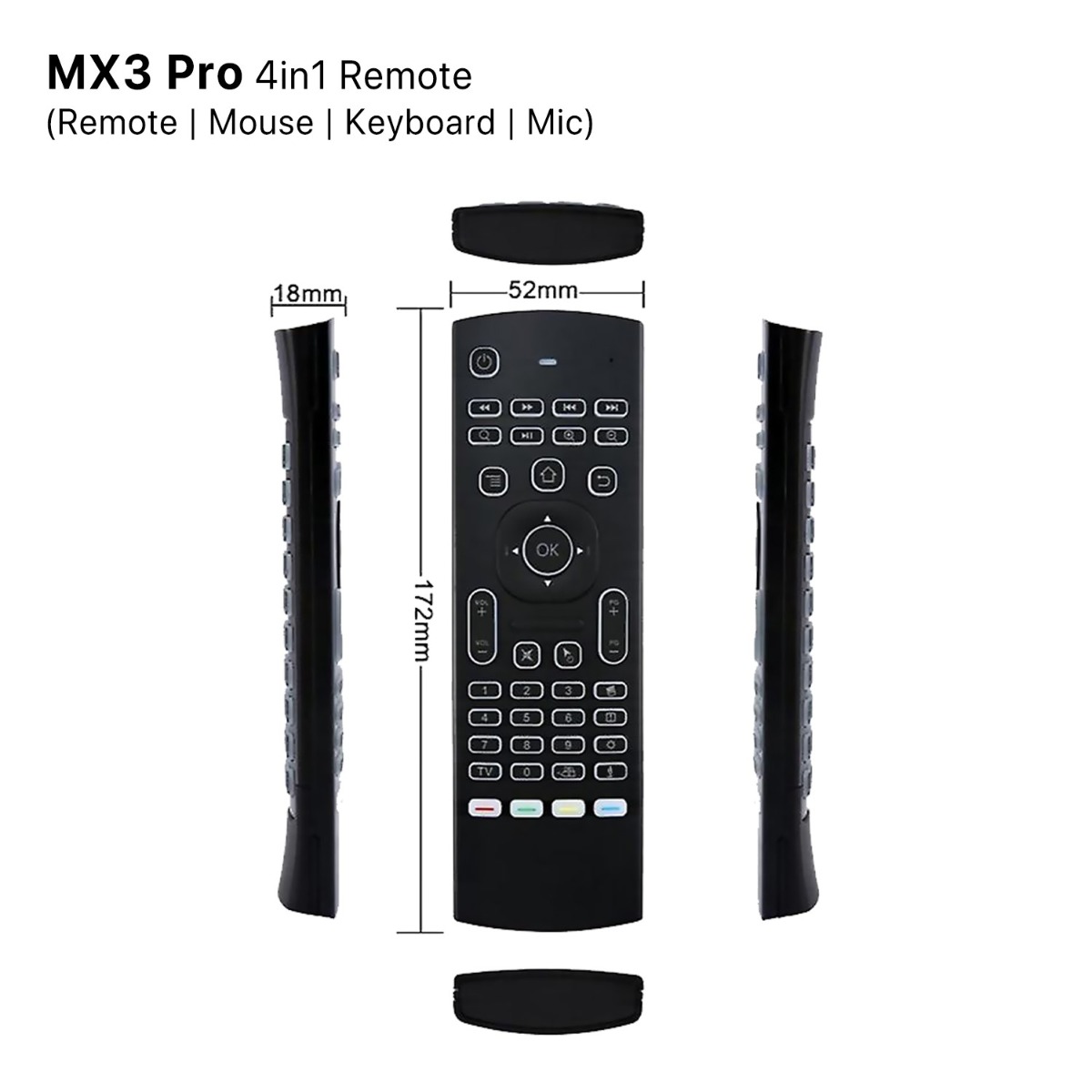 MX3 Pro 4in1 (Remote | Mouse | Keyboard | LED | Mic)