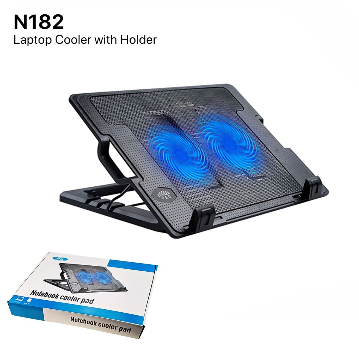 N182 Laptop Cooler with Holder