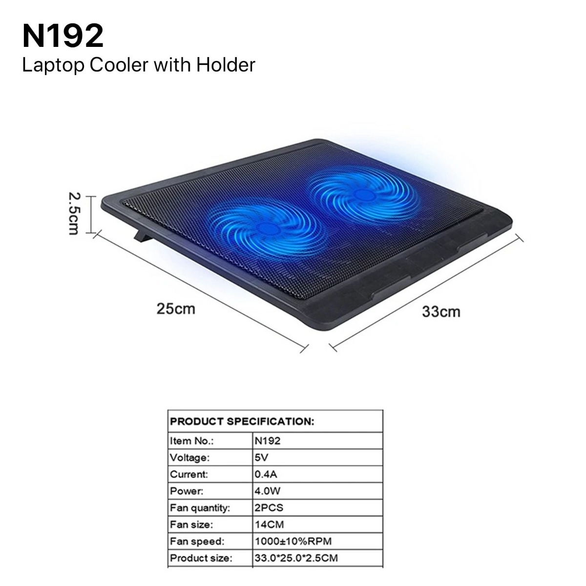 مروحة لابتوب N192 مع حمالة